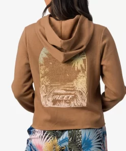 REEF Hoodies & Jackets>Bankette Pullover Crop Hoodie Toasted Coconut