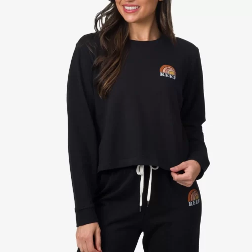 REEF Lounge Sets | Hoodies & Jackets>Becca French Terry Pullover Black