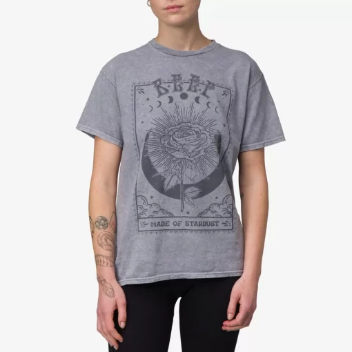 REEF T-Shirts>Blush Short Sleeve Washed T-Shirt Silver Mineral Wash