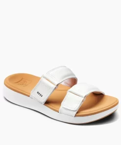 REEF Sandals | Slides>Cushion Cloud Roa White/Tan