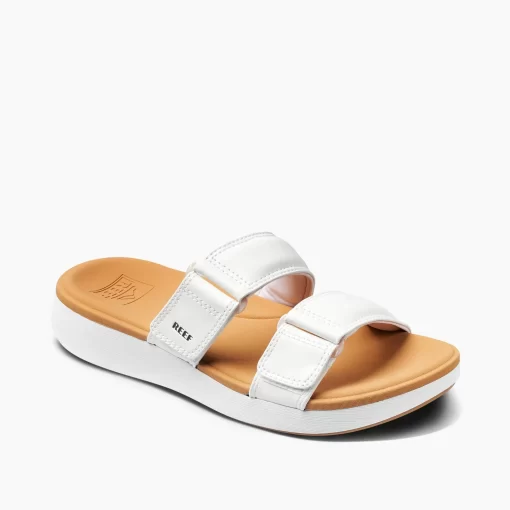 REEF Sandals | Slides>Cushion Cloud Roa White/Tan