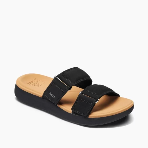 REEF Sandals | Slides>Cushion Cloud Roa Black/Tan