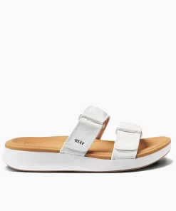 REEF Sandals | Slides>Cushion Cloud Roa White/Tan