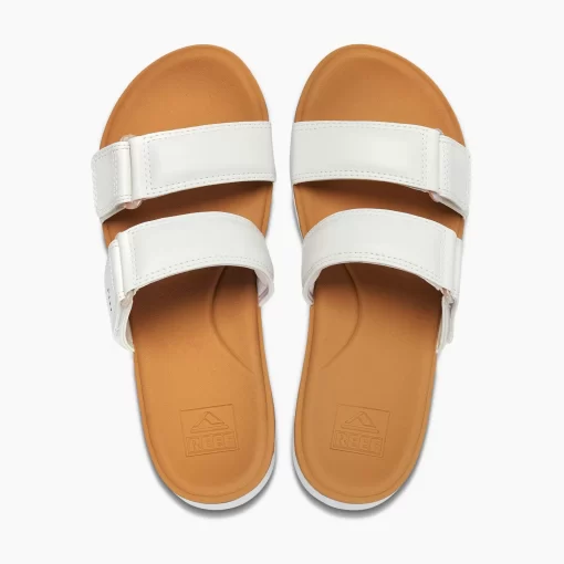 REEF Sandals | Slides>Cushion Cloud Roa White/Tan