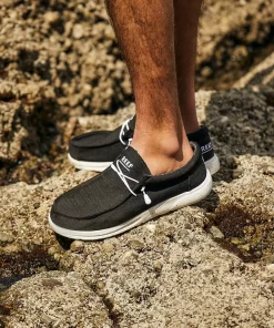 REEF Shoes>Cushion Coast Textile Black/White