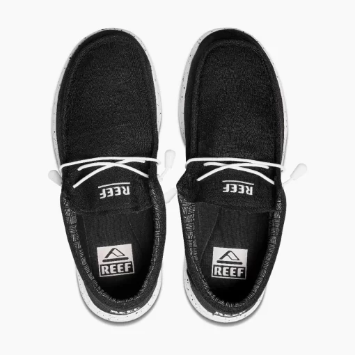 REEF Shoes>Cushion Coast Textile Black/White