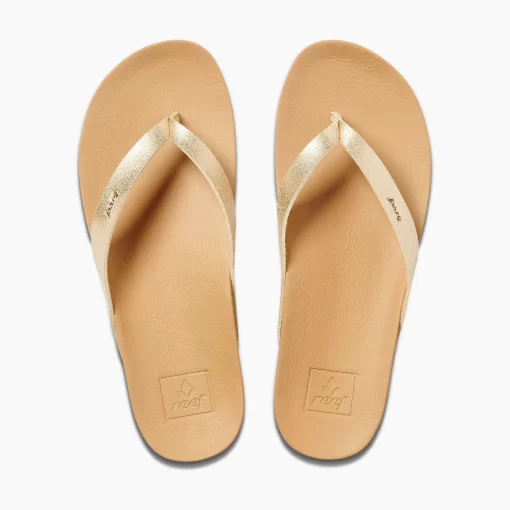 REEF Sandals | Flip Flops>Cushion Court Tan/Champagne