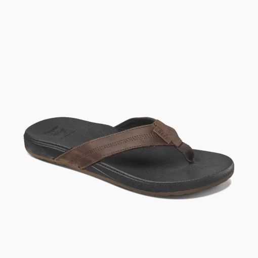 REEF Sandals | Flip Flops>Cushion Phantom Leather Black/Brown