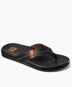 REEF Sandals | Flip Flops>Cushion Phantom Leather Coffee Black