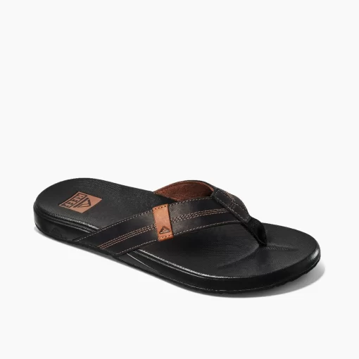 REEF Sandals | Flip Flops>Cushion Phantom Leather Coffee Black