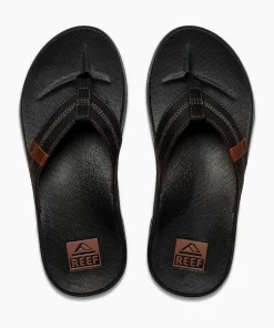 REEF Sandals | Flip Flops>Cushion Phantom Leather Coffee Black