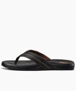 REEF Sandals | Flip Flops>Cushion Phantom Leather Coffee Black