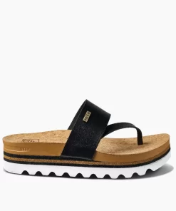 REEF Sandals>Cushion Sol Hi Black/Tan