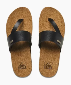 REEF Sandals>Cushion Sol Hi Black/Tan