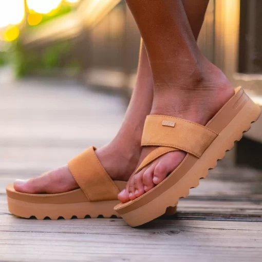 REEF Sandals | Flip Flops>Cushion Sol Hi Natural Suede