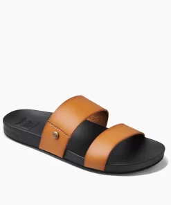 REEF Sandals | Slides>Cushion Vista Cognac Black