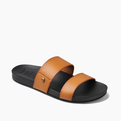 REEF Sandals | Slides>Cushion Vista Cognac Black