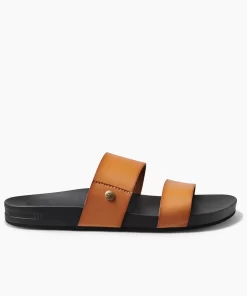 REEF Sandals | Slides>Cushion Vista Cognac Black