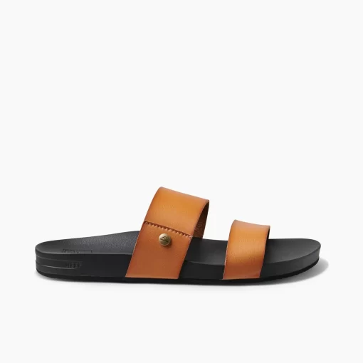 REEF Sandals | Slides>Cushion Vista Cognac Black