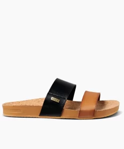 REEF Sandals | Slides>Cushion Vista Black Duo