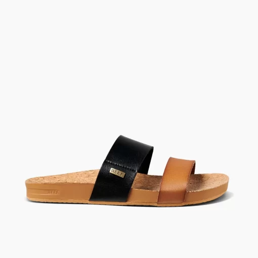 REEF Sandals | Slides>Cushion Vista Black Duo