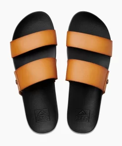 REEF Sandals | Slides>Cushion Vista Cognac Black