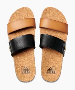 REEF Sandals | Slides>Cushion Vista Black Duo