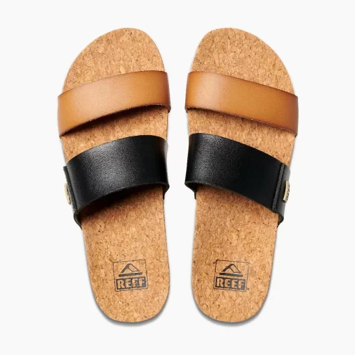 REEF Sandals | Slides>Cushion Vista Black Duo