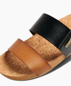 REEF Sandals | Slides>Cushion Vista Black Duo