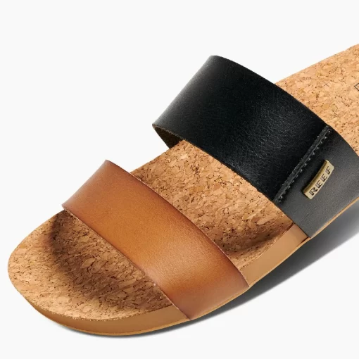 REEF Sandals | Slides>Cushion Vista Black Duo