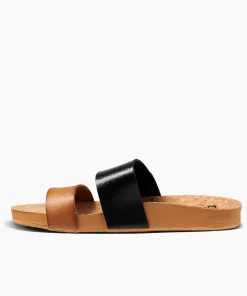 REEF Sandals | Slides>Cushion Vista Black Duo