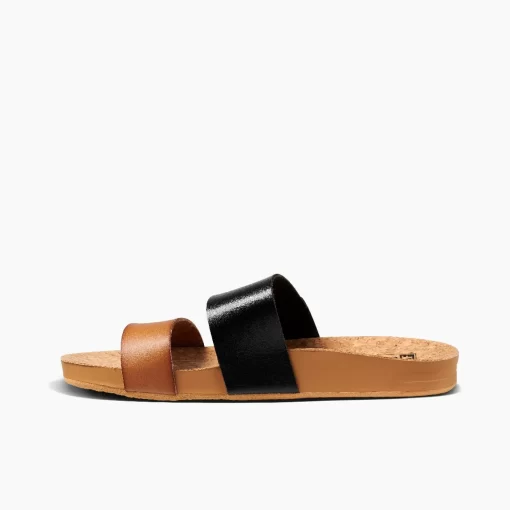 REEF Sandals | Slides>Cushion Vista Black Duo