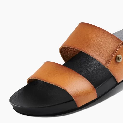 REEF Sandals | Slides>Cushion Vista Cognac Black