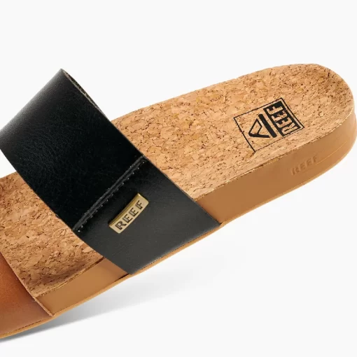 REEF Sandals | Slides>Cushion Vista Black Duo