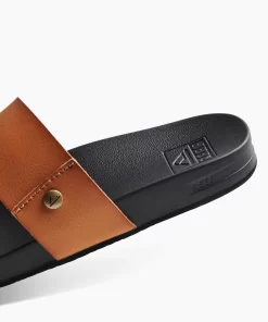 REEF Sandals | Slides>Cushion Vista Cognac Black