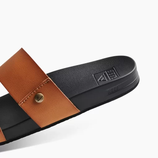 REEF Sandals | Slides>Cushion Vista Cognac Black