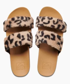 REEF Sandals | Slides>Cushion Vista Cozy Leopard