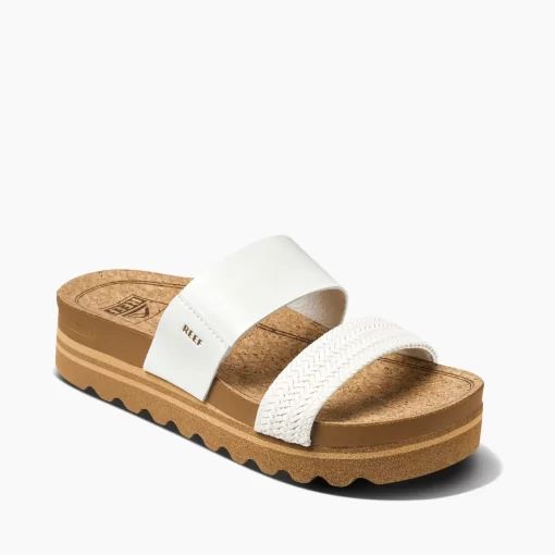 REEF Sandals | Slides>Cushion Vista Hi White Braid