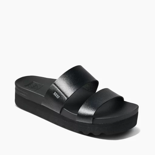 REEF Sandals | Slides>Cushion Vista Hi Black/Black