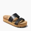 REEF Sandals | Slides>Cushion Vista Hi Black Braid