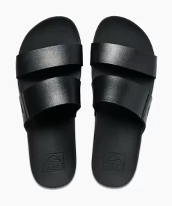 REEF Sandals | Slides>Cushion Vista Hi Black/Black