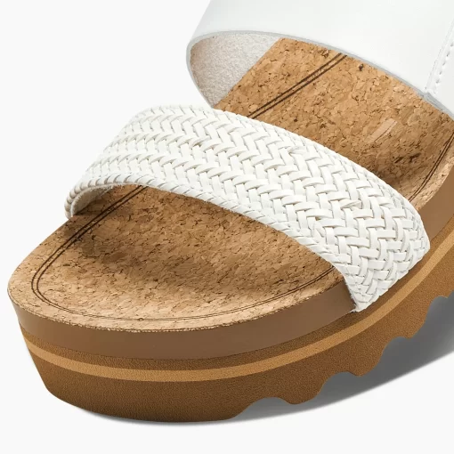 REEF Sandals | Slides>Cushion Vista Hi White Braid