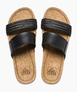 REEF Sandals | Slides>Cushion Vista Hi Black Braid