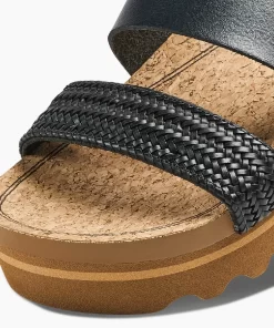 REEF Sandals | Slides>Cushion Vista Hi Black Braid