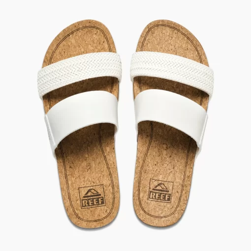 REEF Sandals | Slides>Cushion Vista Hi White Braid