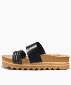 REEF Sandals | Slides>Cushion Vista Hi Black Braid