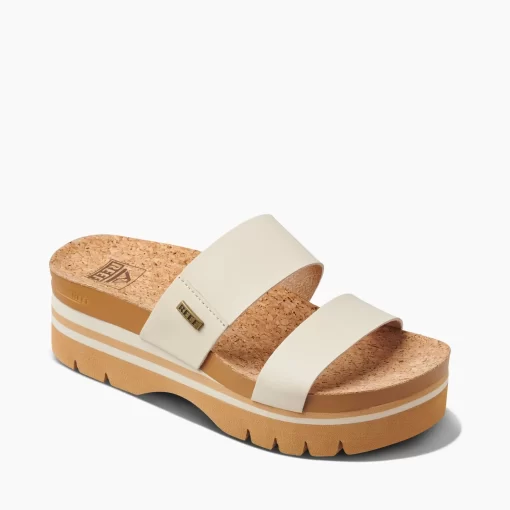 REEF Sandals | Slides>Cushion Vista Higher Vintage Tan