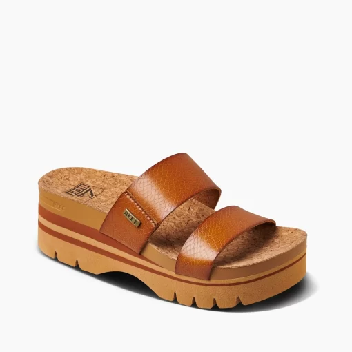 REEF Sandals | Slides>Cushion Vista Higher Cognac