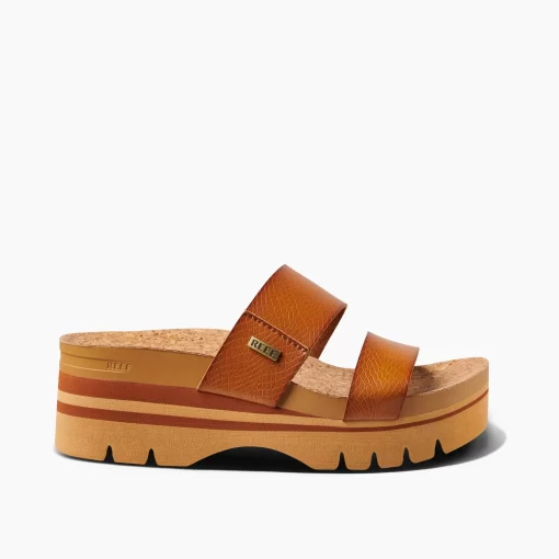 REEF Sandals | Slides>Cushion Vista Higher Cognac