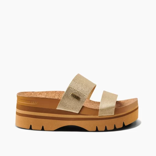 REEF Sandals | Slides>Cushion Vista Higher Champagne